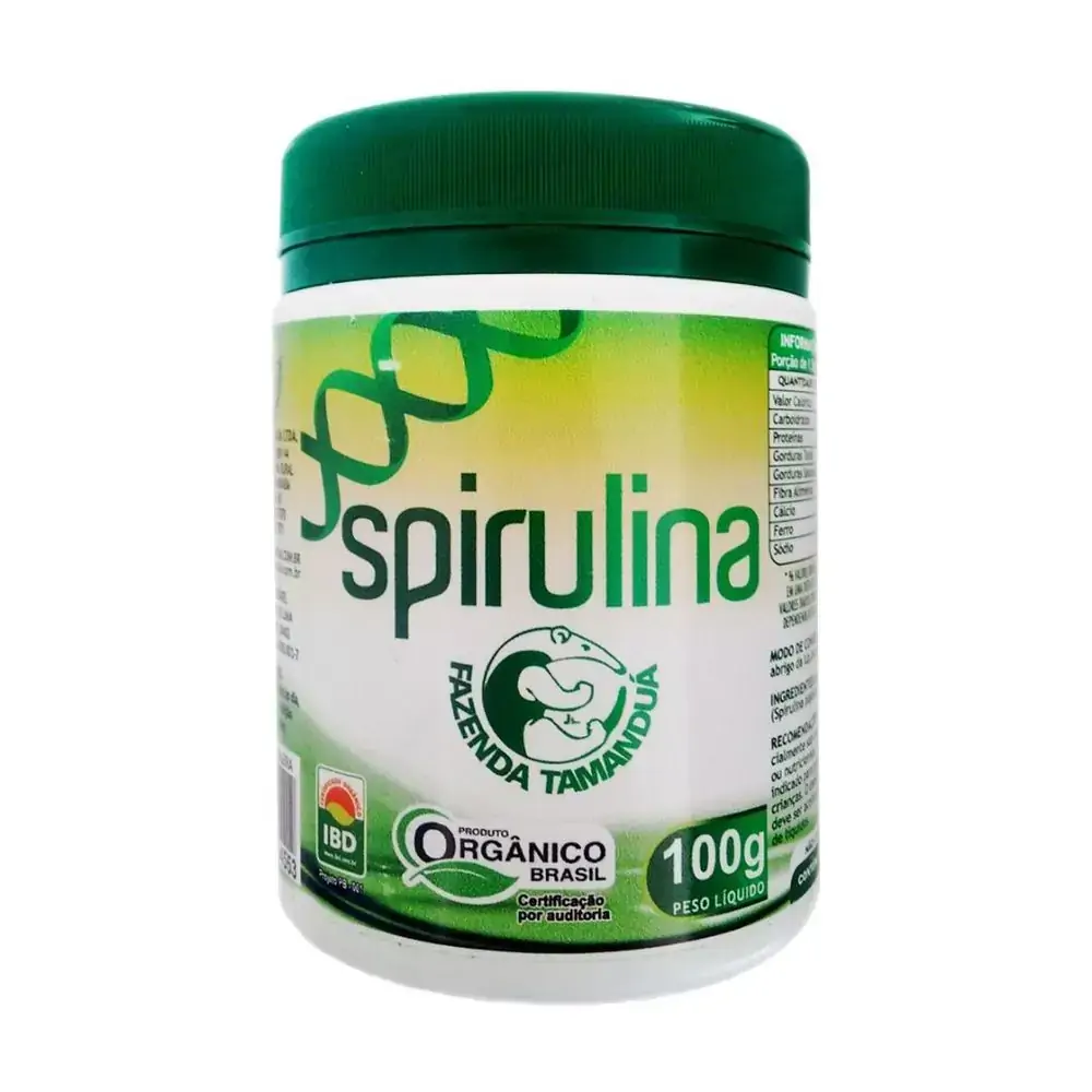 Spirulina Organica Em Po 100g Fazenda Tamandua