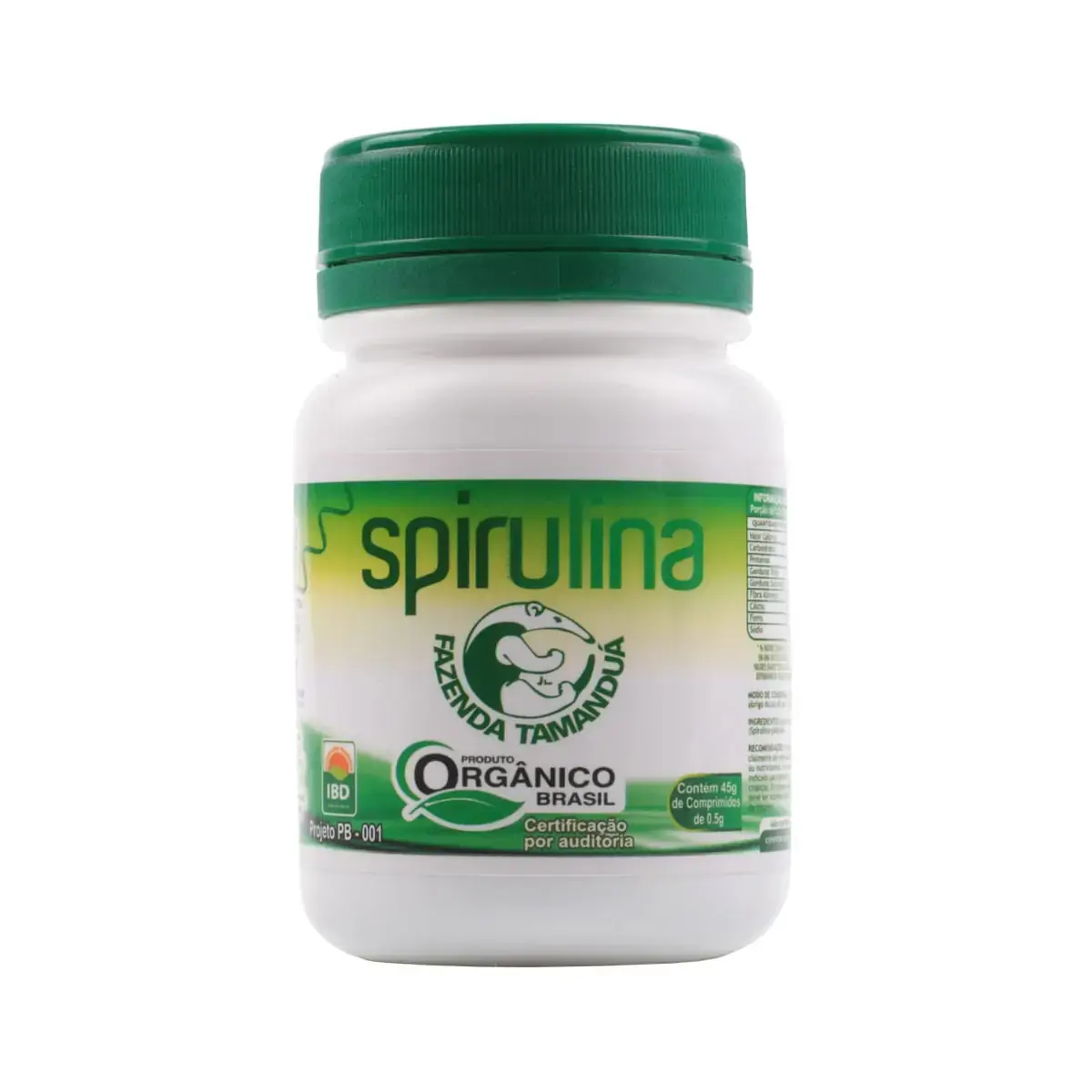 Spirulina Orgânica 90 Comprimidos, Fazenda Tamanduá