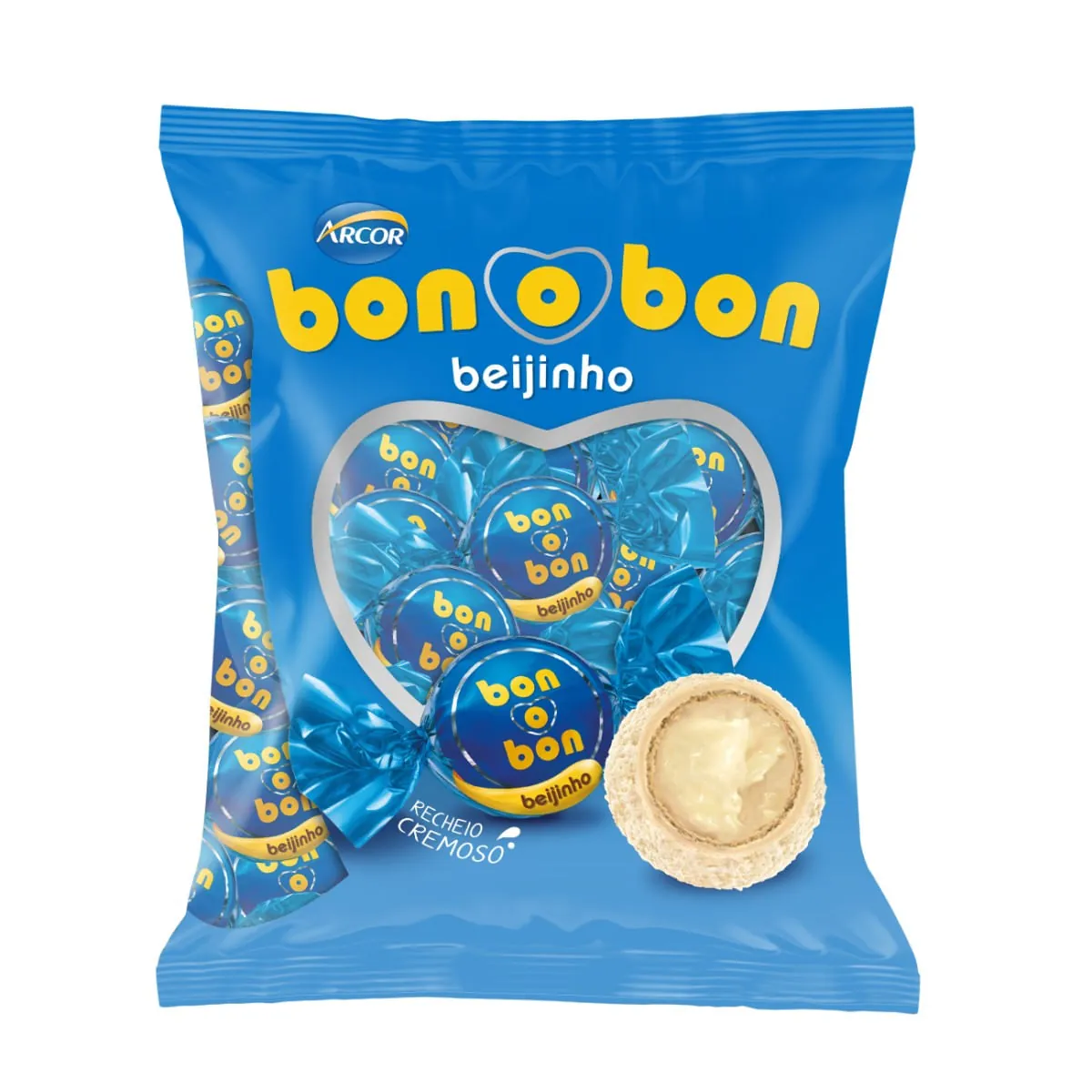 Bombom de Chocolate Branco Beijinho Arcor Bonobon 750 g