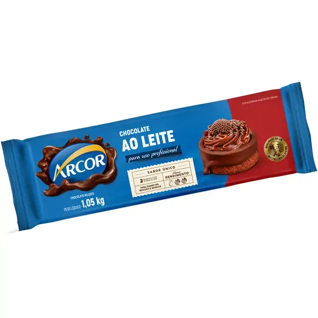 Chocolate Ao Leite Arcor Pacote 1,05kg 2 Unidades