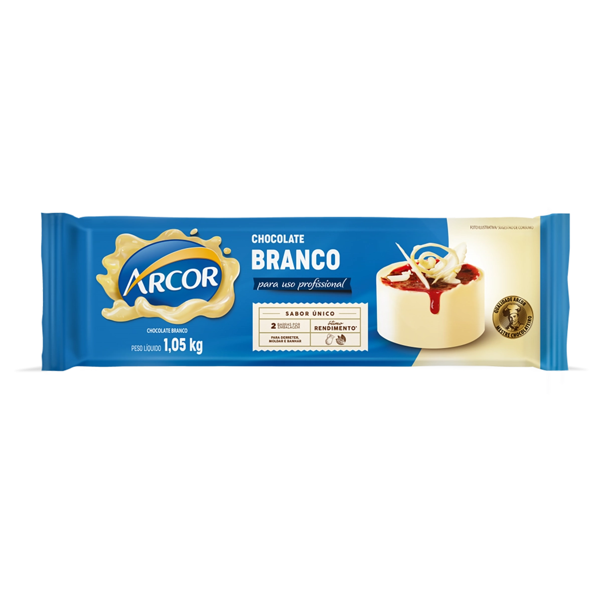 Chocolate Branco Arcor Pacote 1,05kg 2 Unidades