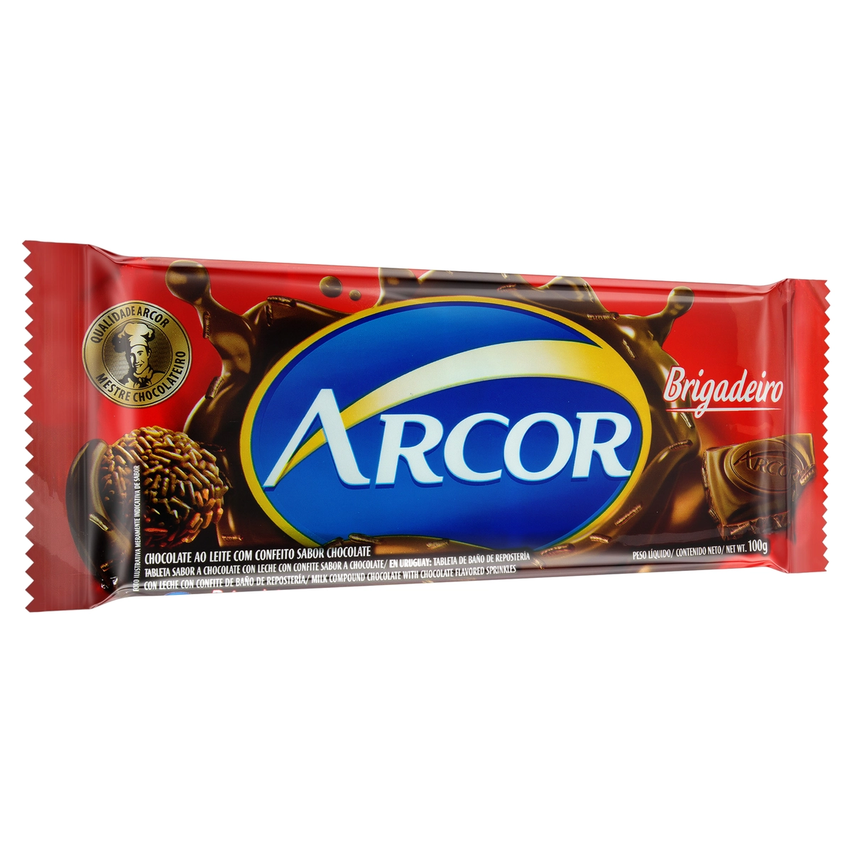 Chocolate Ao Leite Com Confeito Brigadeiro Arcor Pacote 100g