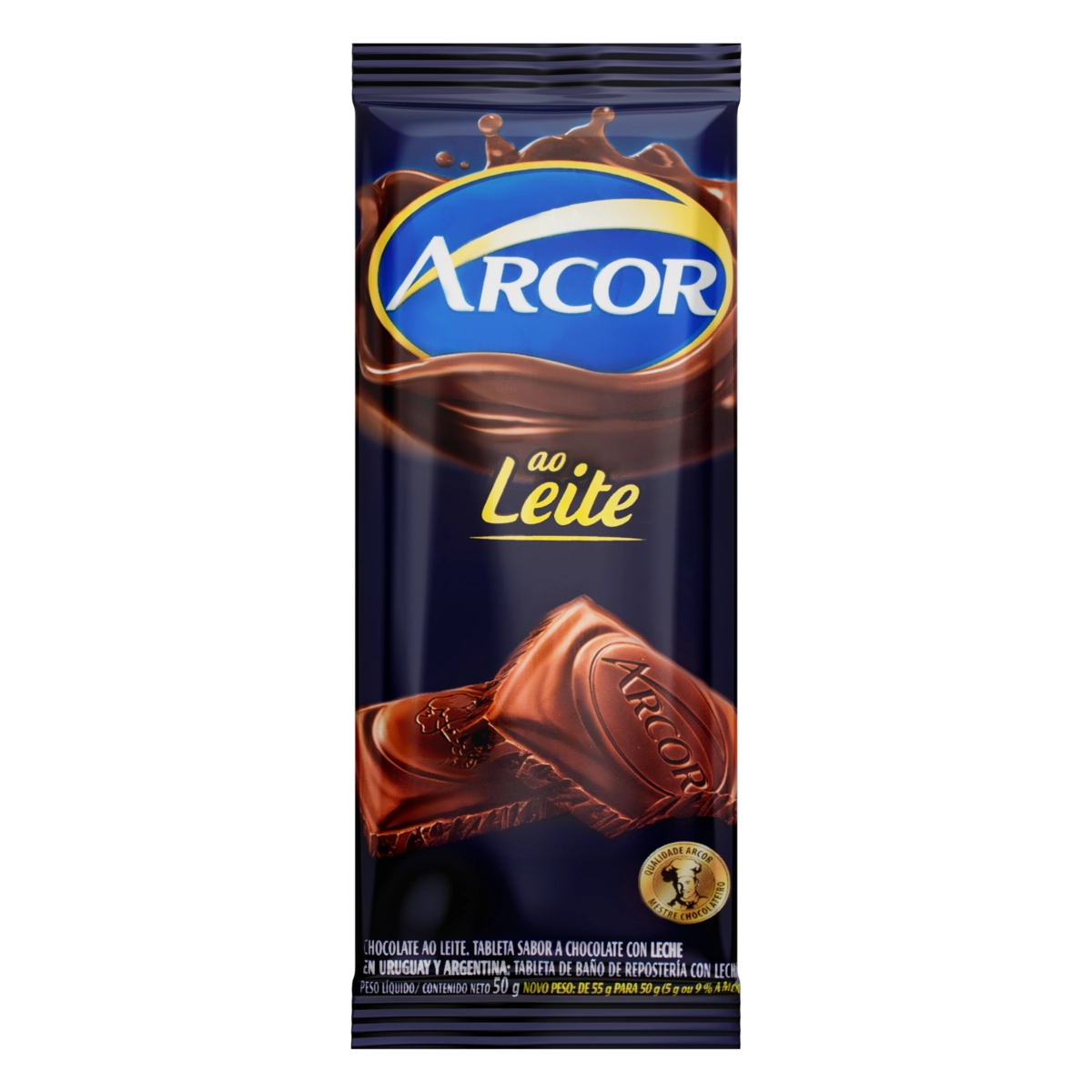 Chocolate Ao Leite Arcor Pacote 50g
