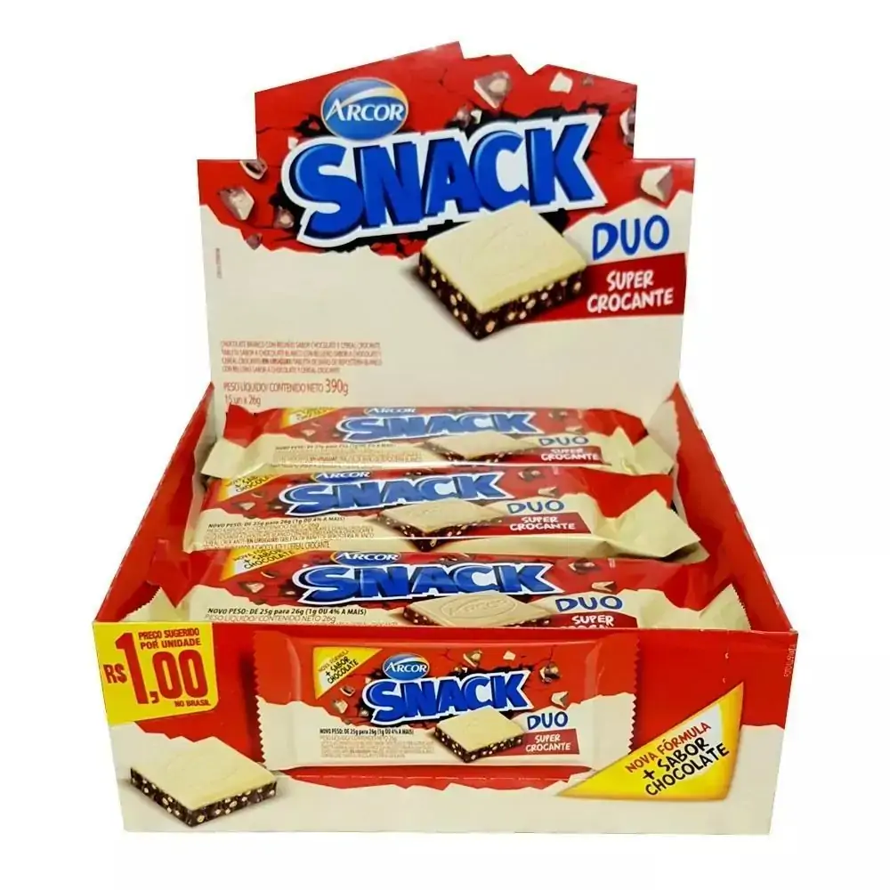 Tablete Snack Duo Super Crocante 26g