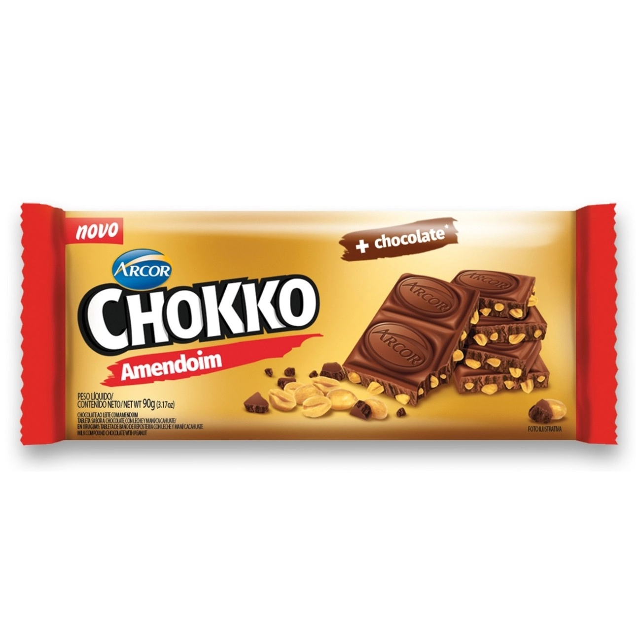 Chocolate Arcor Chokko 90g Amendoim
