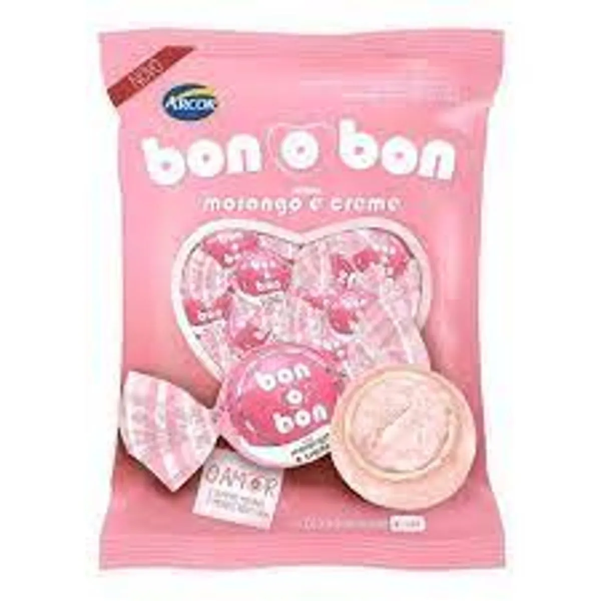 Bombom Bon O Bon 15g Morango E Creme