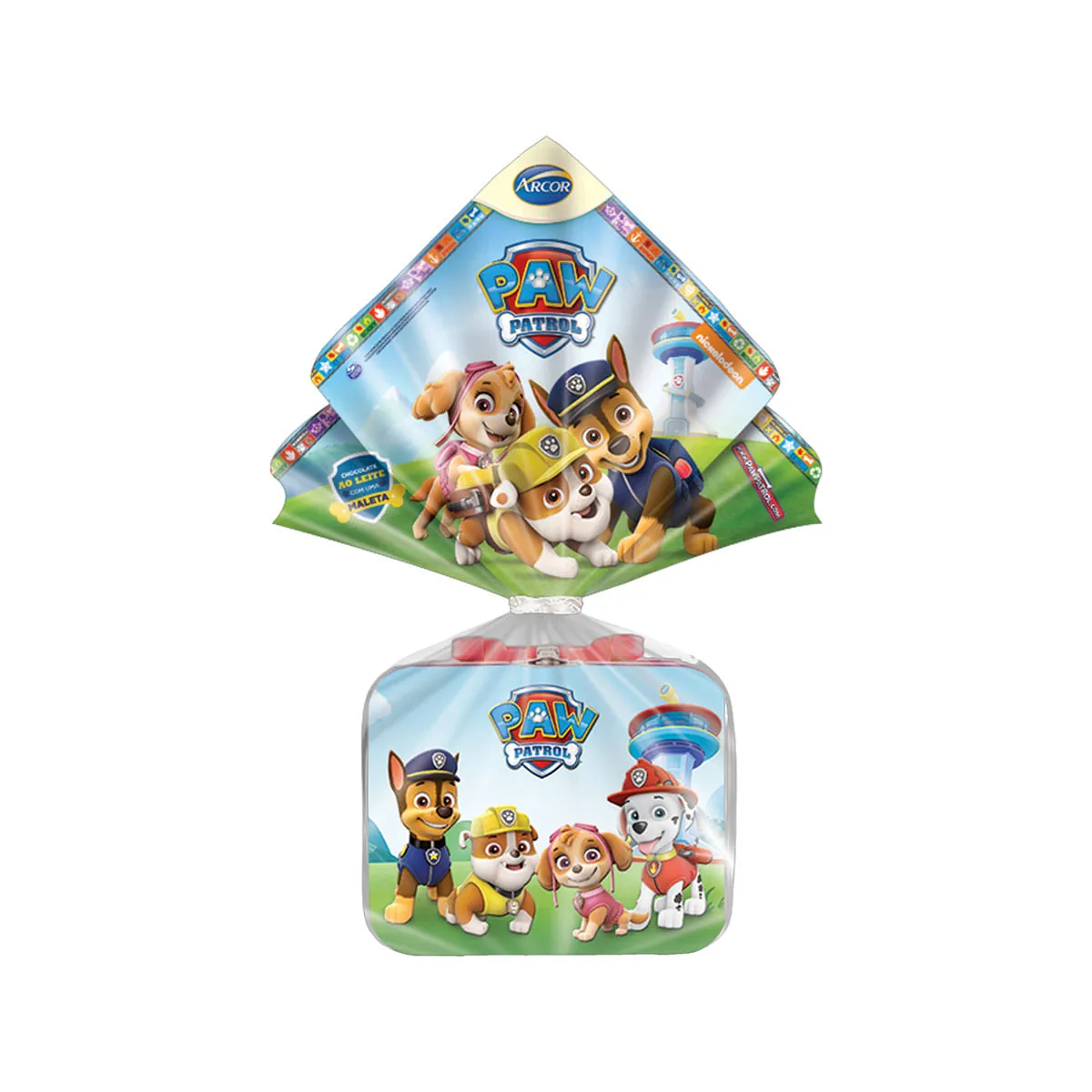 Ovo De Páscoa Ao Leite Paw Patrol Arcor 100g Vem Com Maleta