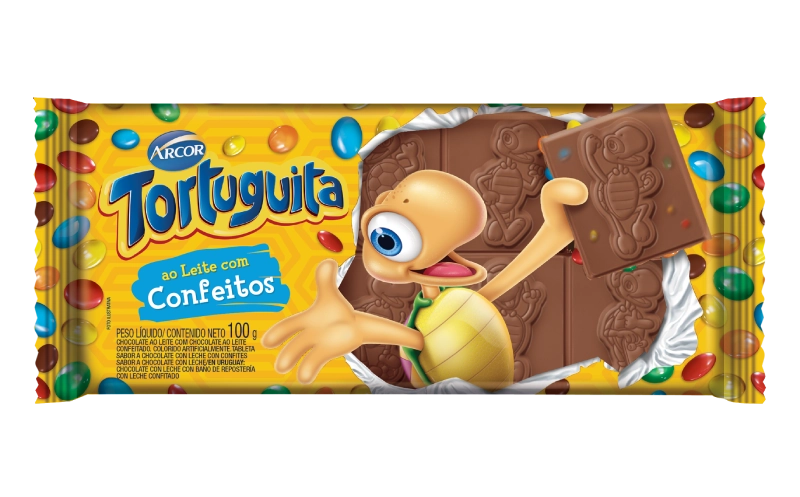 Choc Tablete Arcor Tortuguita 100g Confeito