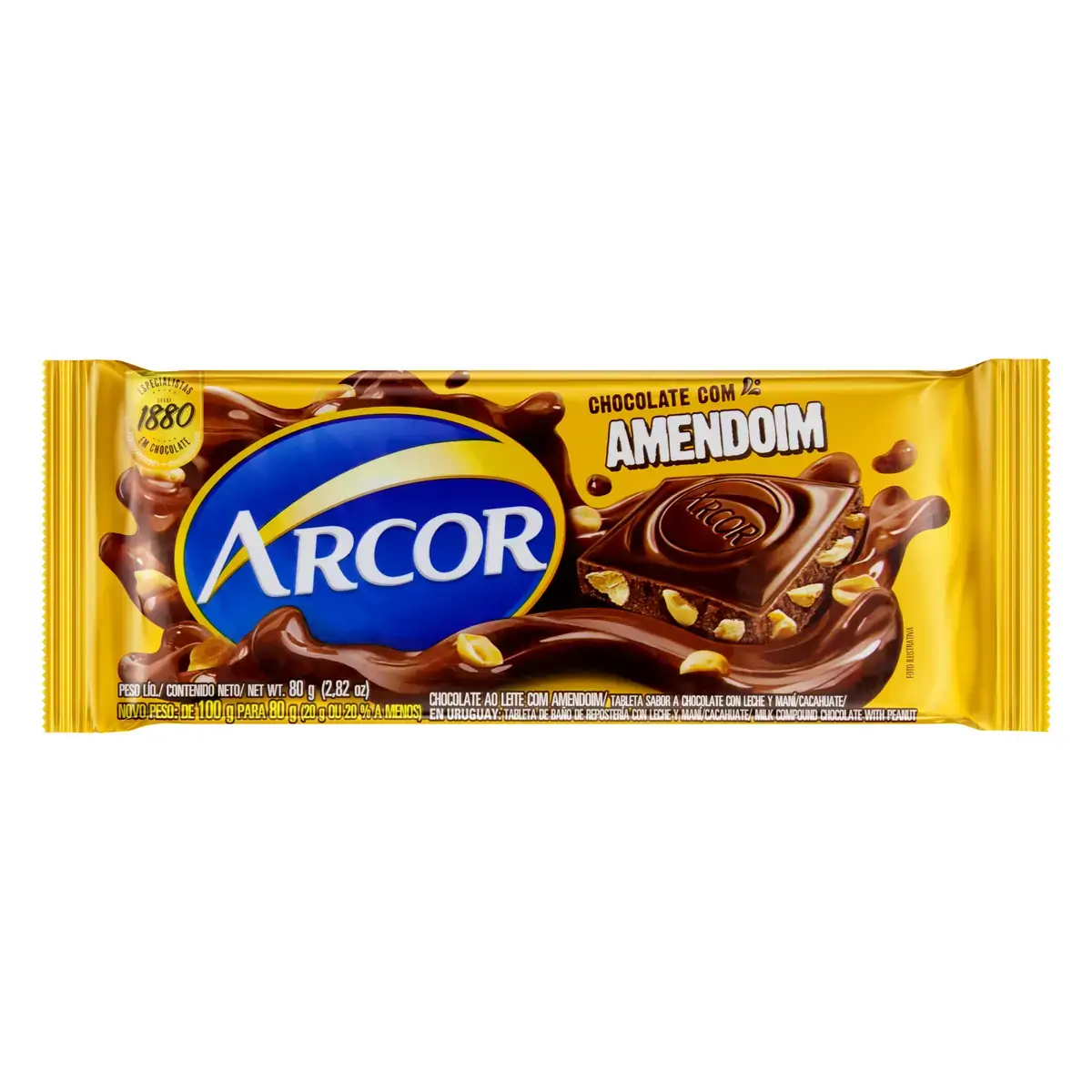 Chocol. Tortuguita 80g Amendoim
