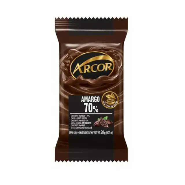 Choc Arcor Meio Amargo 70 20g Cxc/24 40371