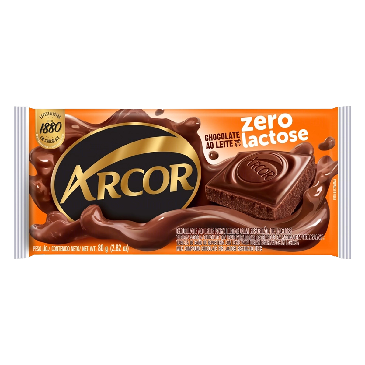 Chocolate Arcor 80g Amargo Zero Lactose