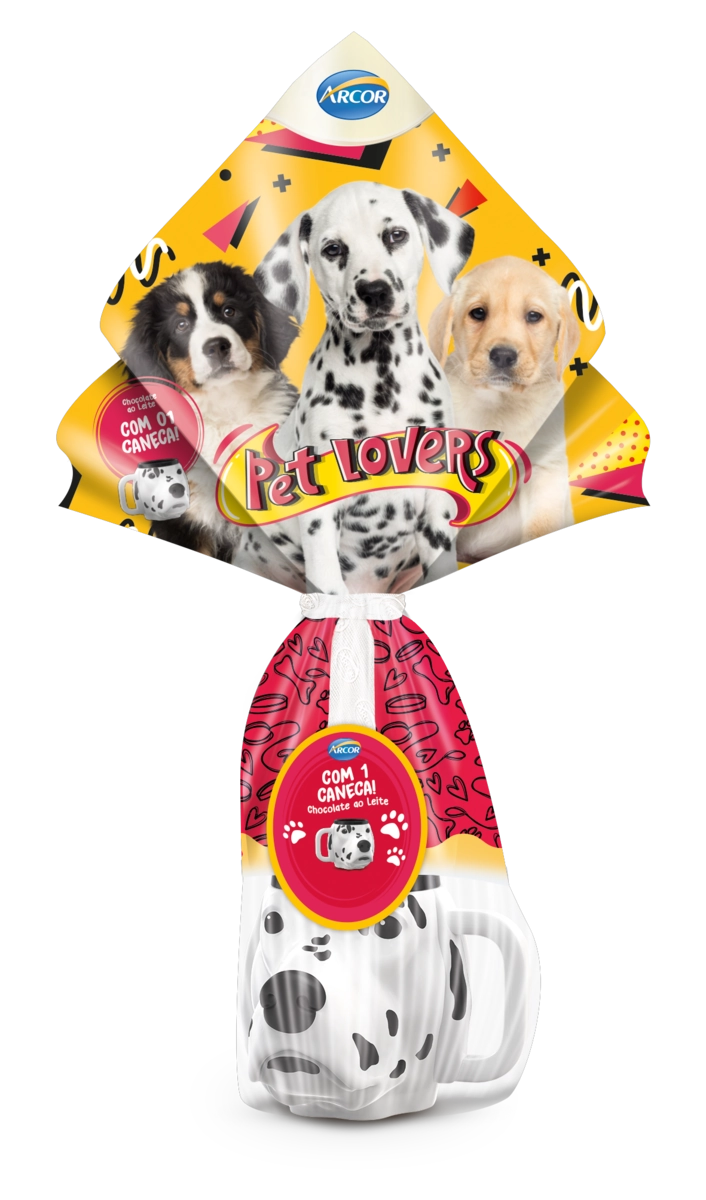 Ovo De Páscoa Ao Leite Pet Lovers Arcor 100g Vem Com Caneca