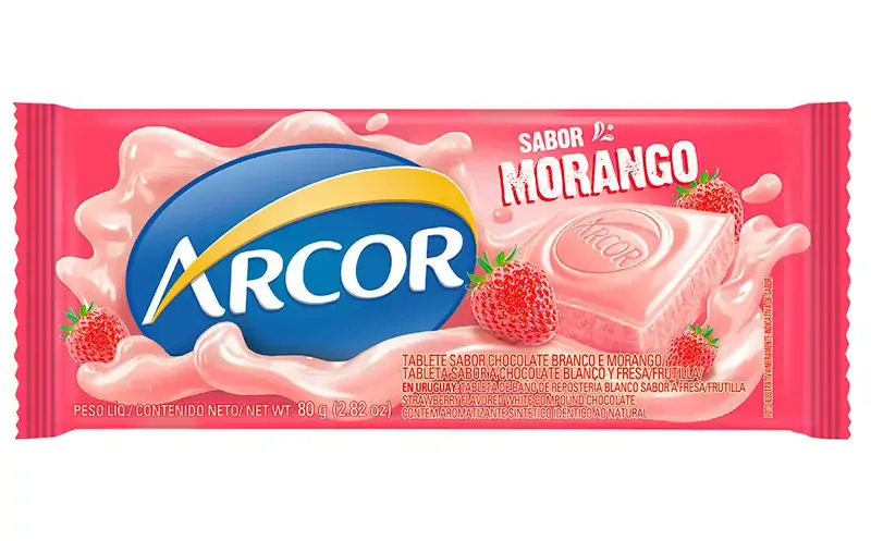 Choc Arcor Tab 80g Morango
