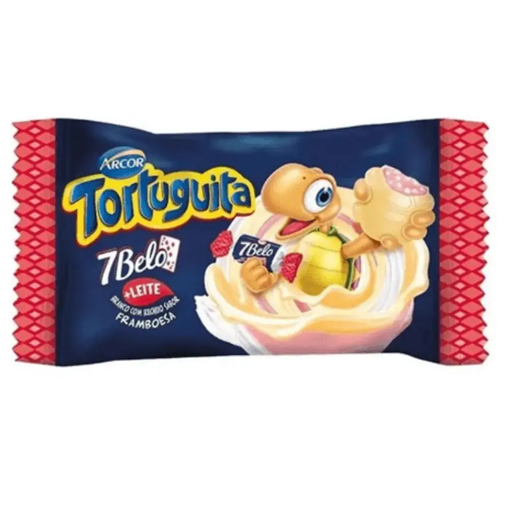 Chocolate Branco Recheio 7 Belo Tortuguita Pacote 15,5g