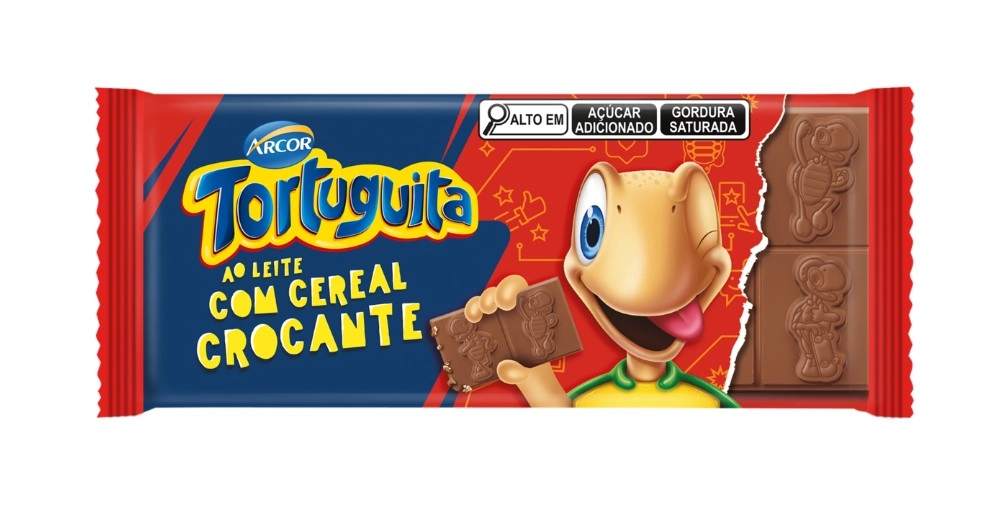 Chocolate Ao Leite Com Cereal Crocante Tortuguita Pacote 80g