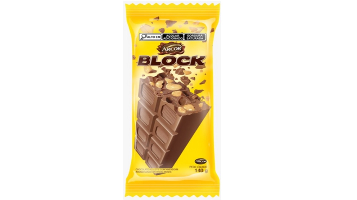 Chocolate Ao Leite Com Amendoim Block Pacote 140g