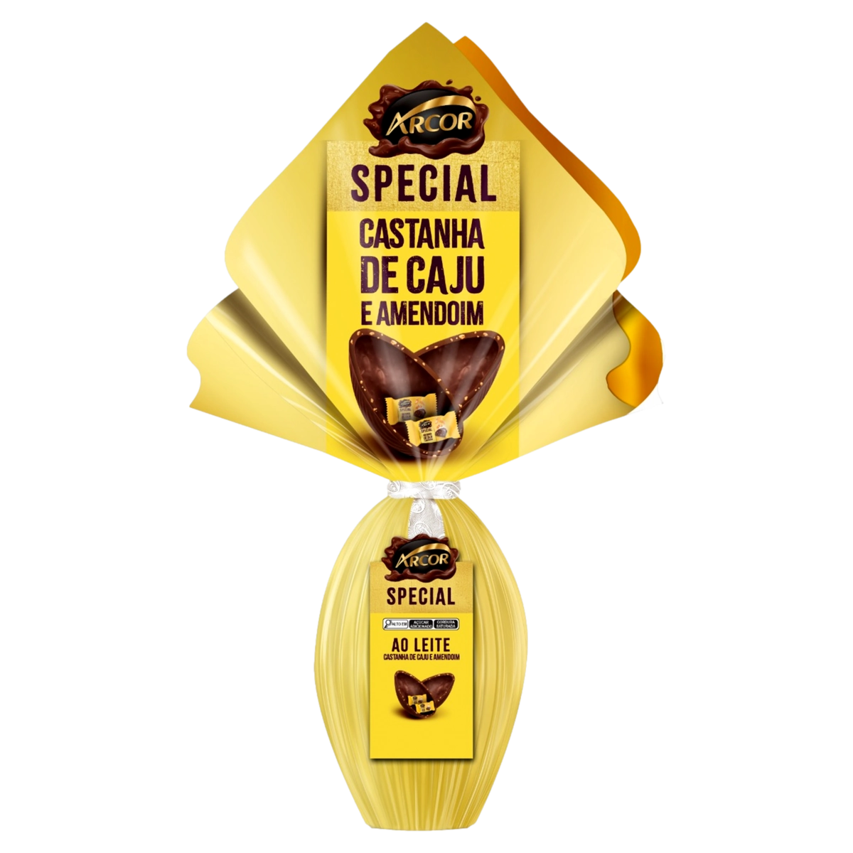 Ovo De Páscoa Ao Leite Com Castanha De Caju E Amendoim Arcor Special 325g