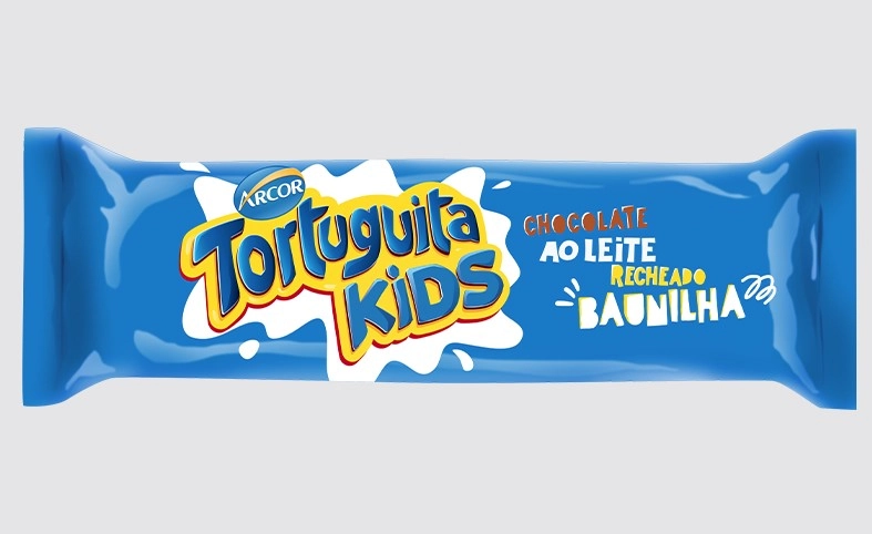 Chocolate Ao Leite Recheio Baunilha Tortuguita Kids Pacote 12,5g