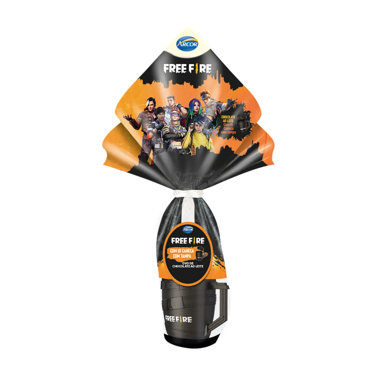 Ovo De Páscoa Ao Leite Free Fire Arcor 100g Vem Com 1 Luminária