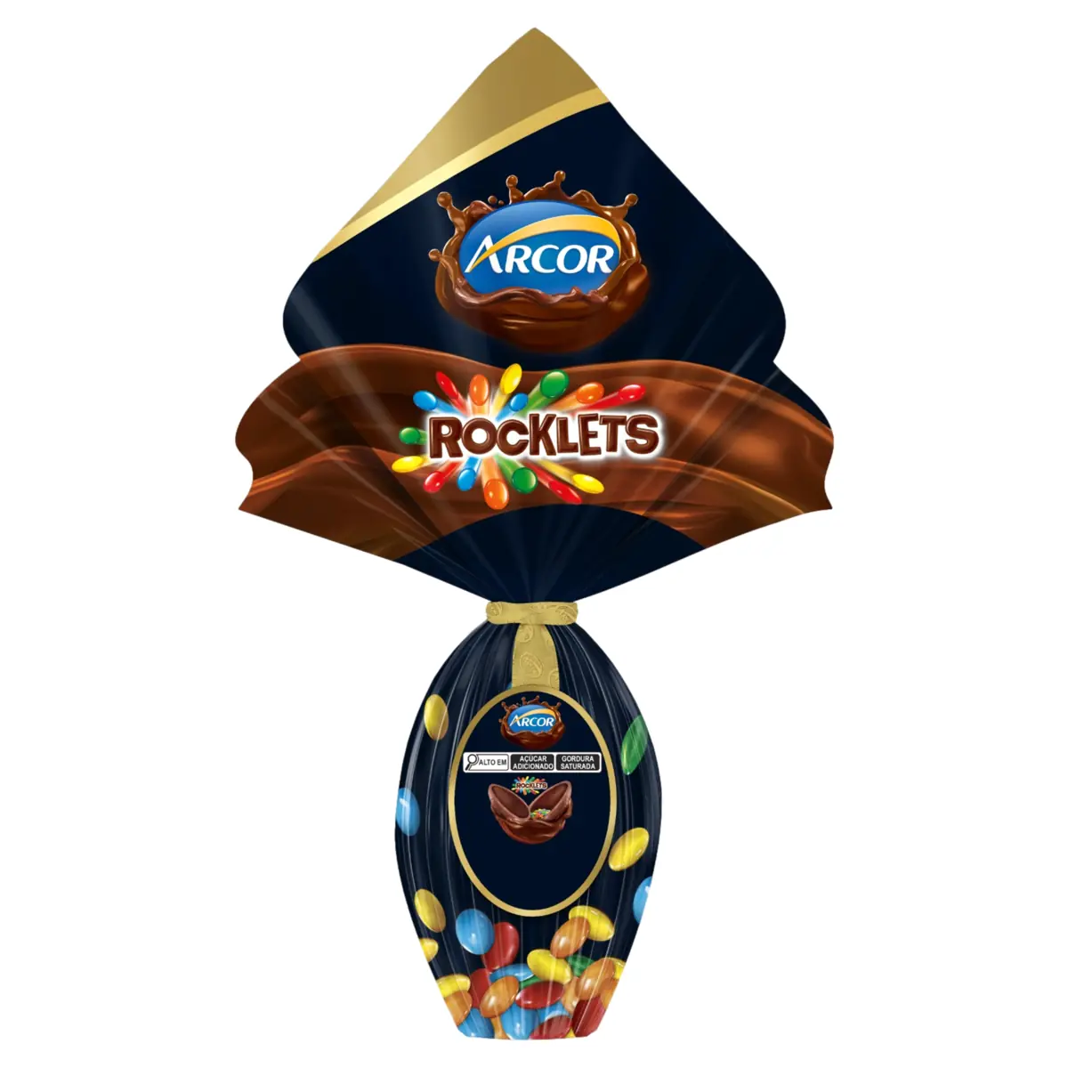 Ovo Pascoa Arcor Rocklets Leite 200g