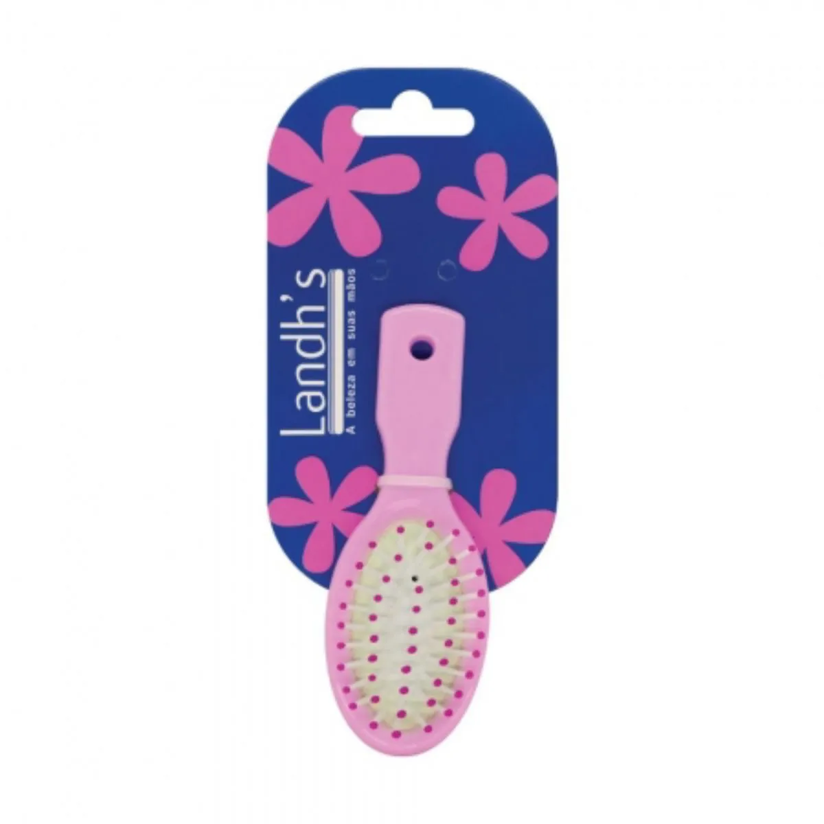 Mini Escova De Cabelo Rosa De Bolsa Landhs