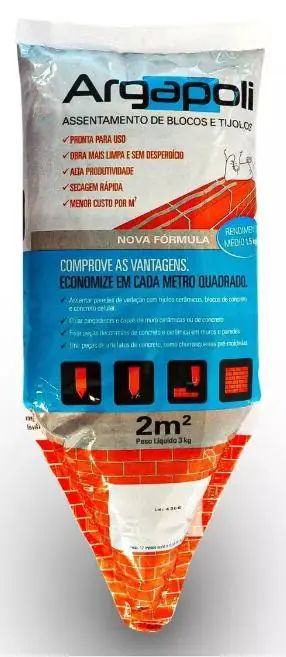 Argamassa Pronta Para Tijolos E Blocos (3kg)