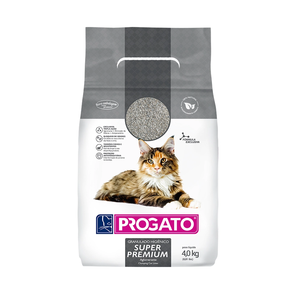 Granulado Higiênico Aglomerado ProGato Super Premium 4kg
