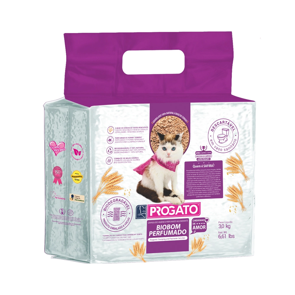 Areia Gatos Progato 3kg Biobom Perf.
