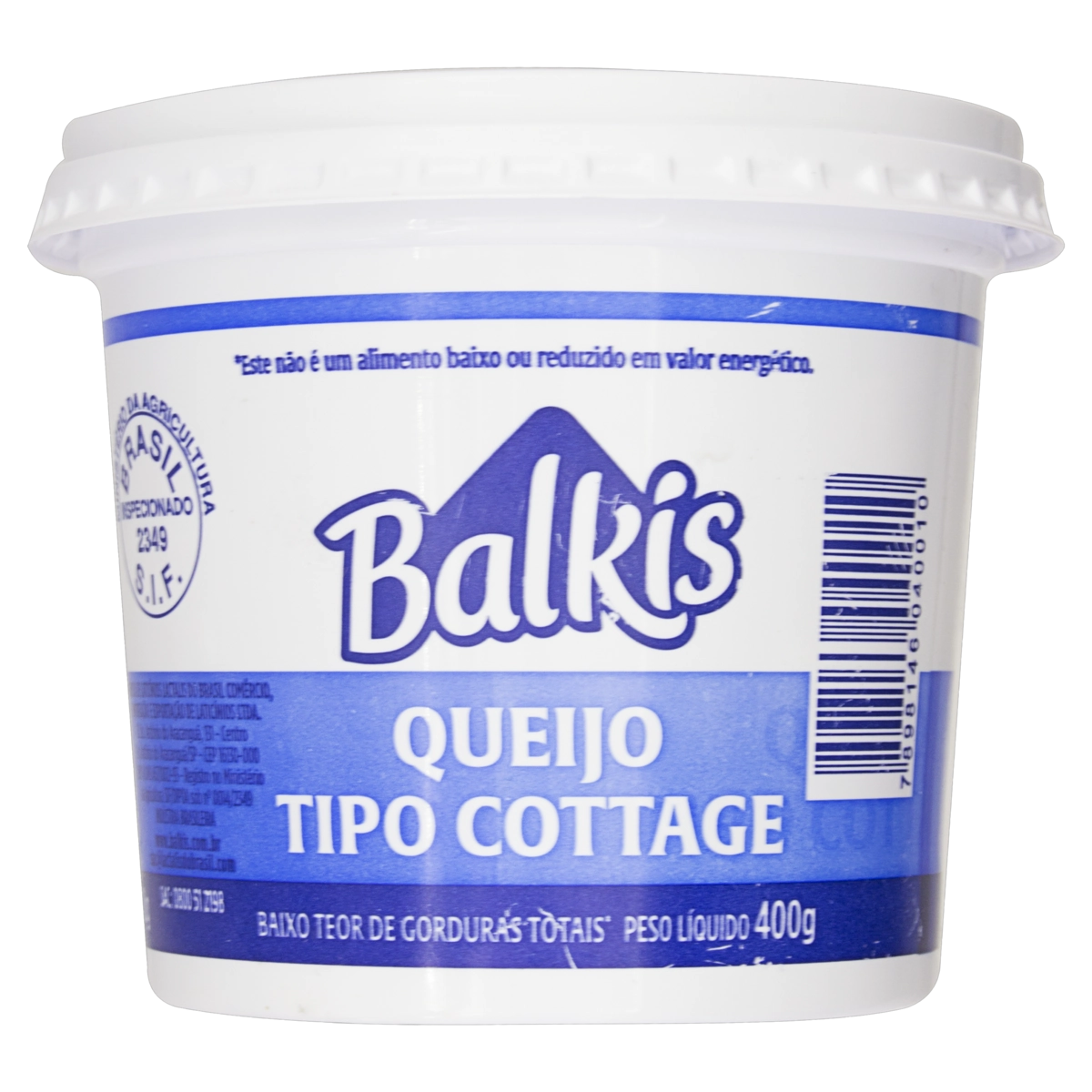 Queijo Cottage Balkis Pote 400g
