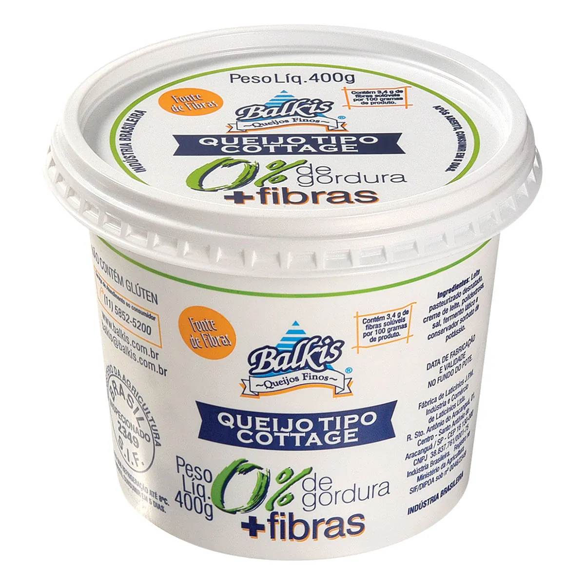 Queijo Cottage Fibras Balkis 400g
