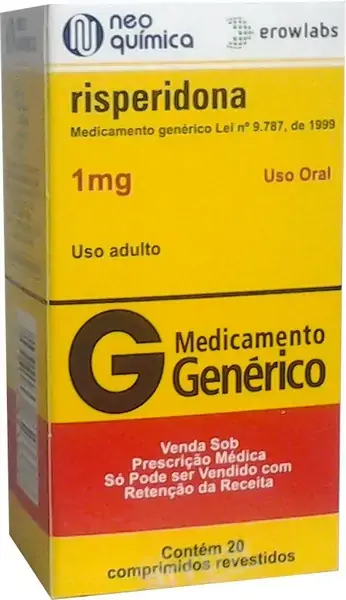 Risperidona 2 Mg 20 Comprimidos Neo Química Genérico