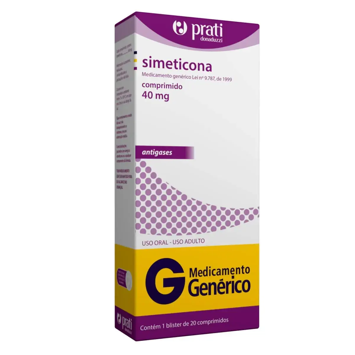 Simeticona 40 Mg 20 Comprimidos Prati Donaduzzi Genérico