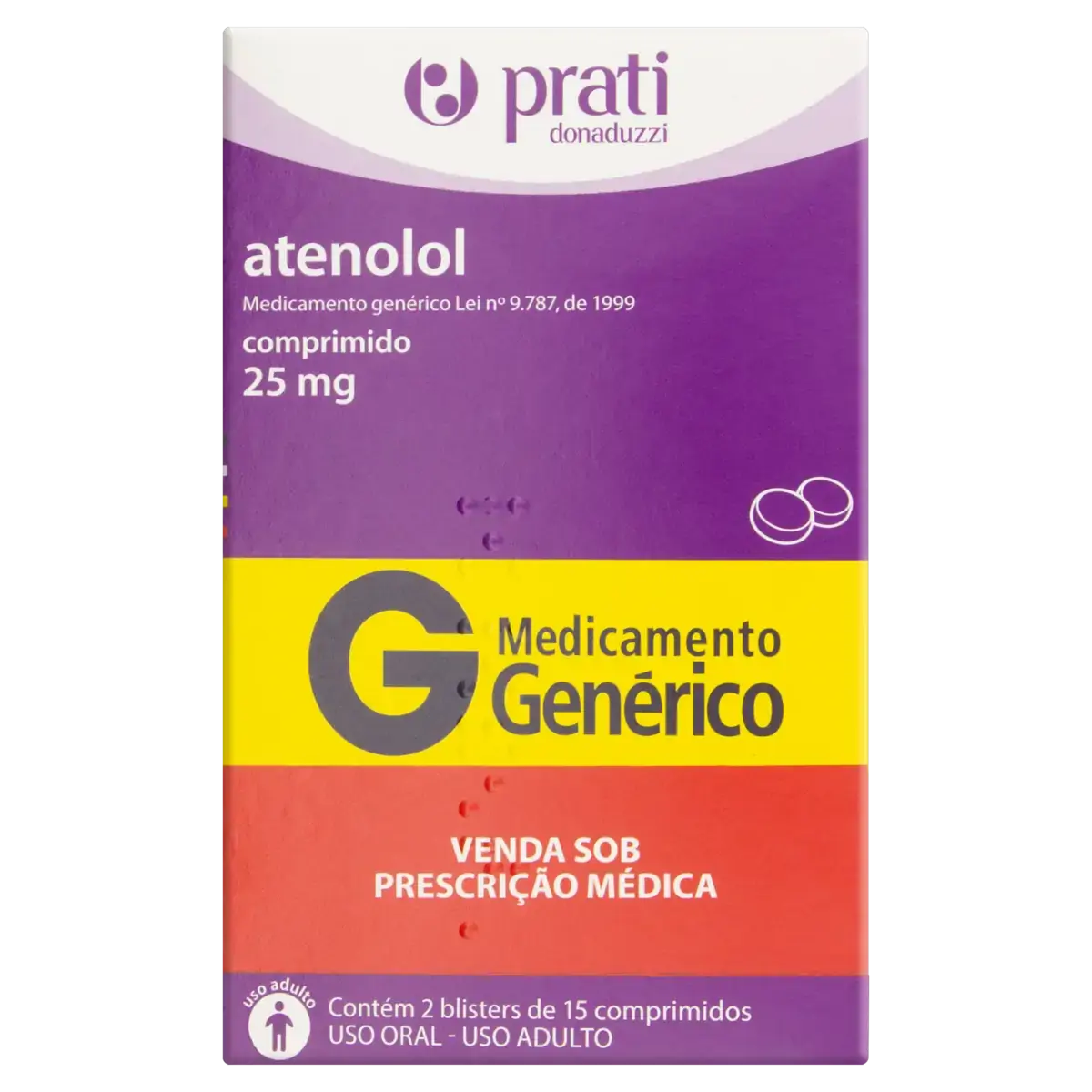 Atenolol 25mg Prati Donaduzzi Caixa 30 Comprimidos