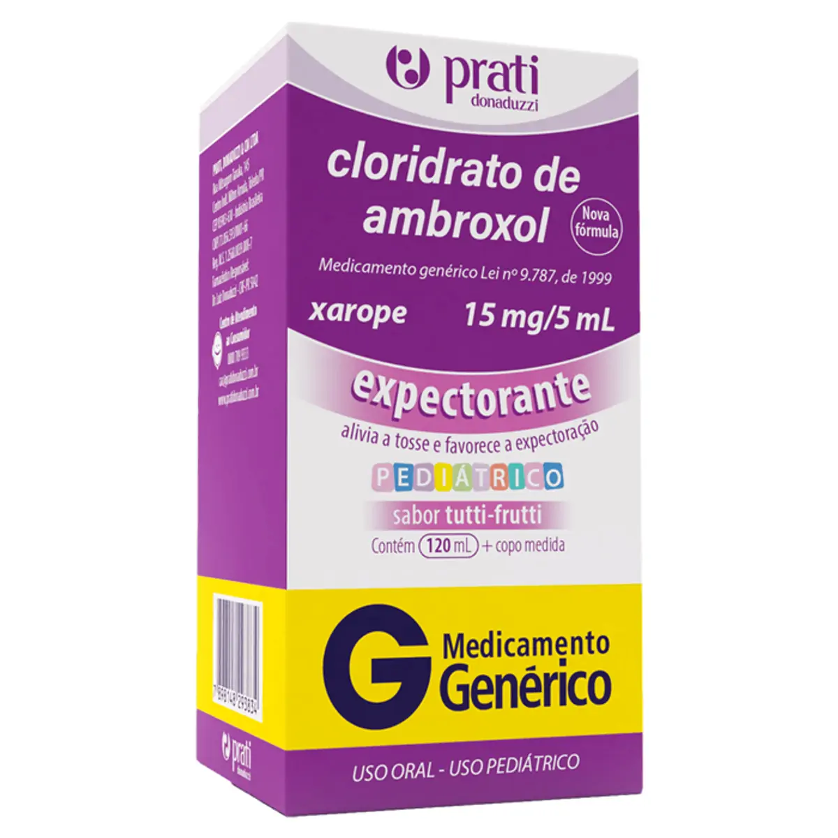 Cloridrato De Ambroxol 15 Mg/ml Xarope Pediátrico Prati Donaduzzi Genérico