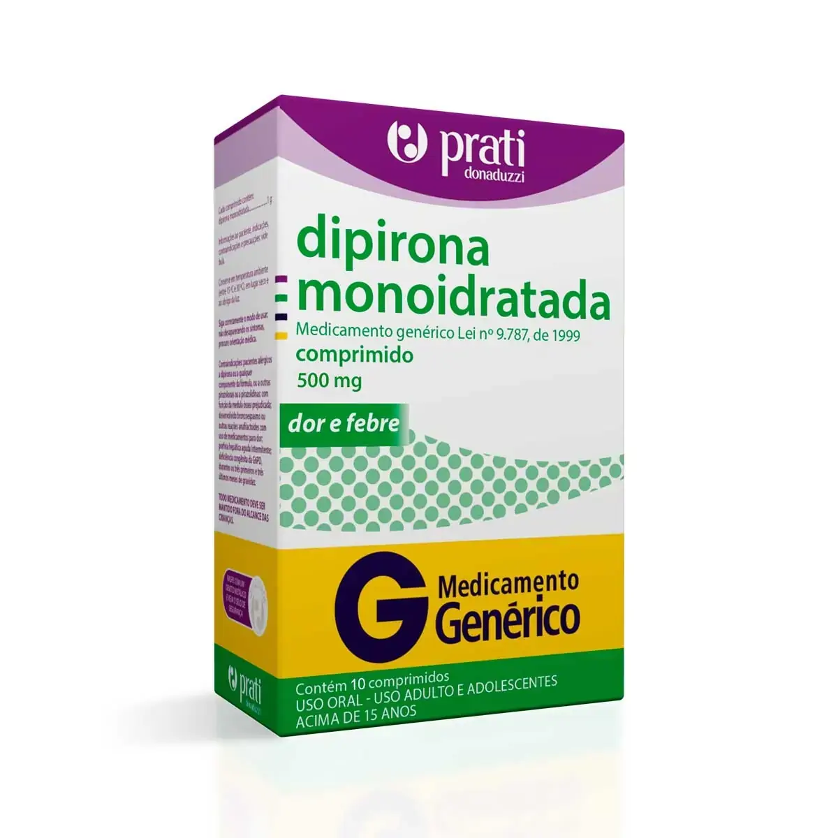 Dipirona Sodica 500mg C/10 Cpr Prati G