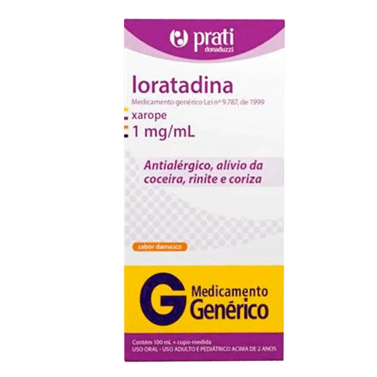 Loratadina 1 Mg/ml Xarope Prati Donaduzzi Genérico