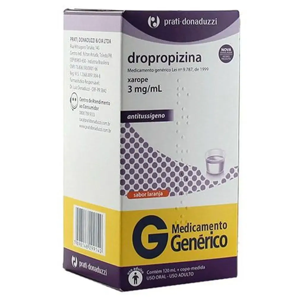 Dropropizina 3 Mg/ml Xarope Adulto Prati Donaduzzi Genérico