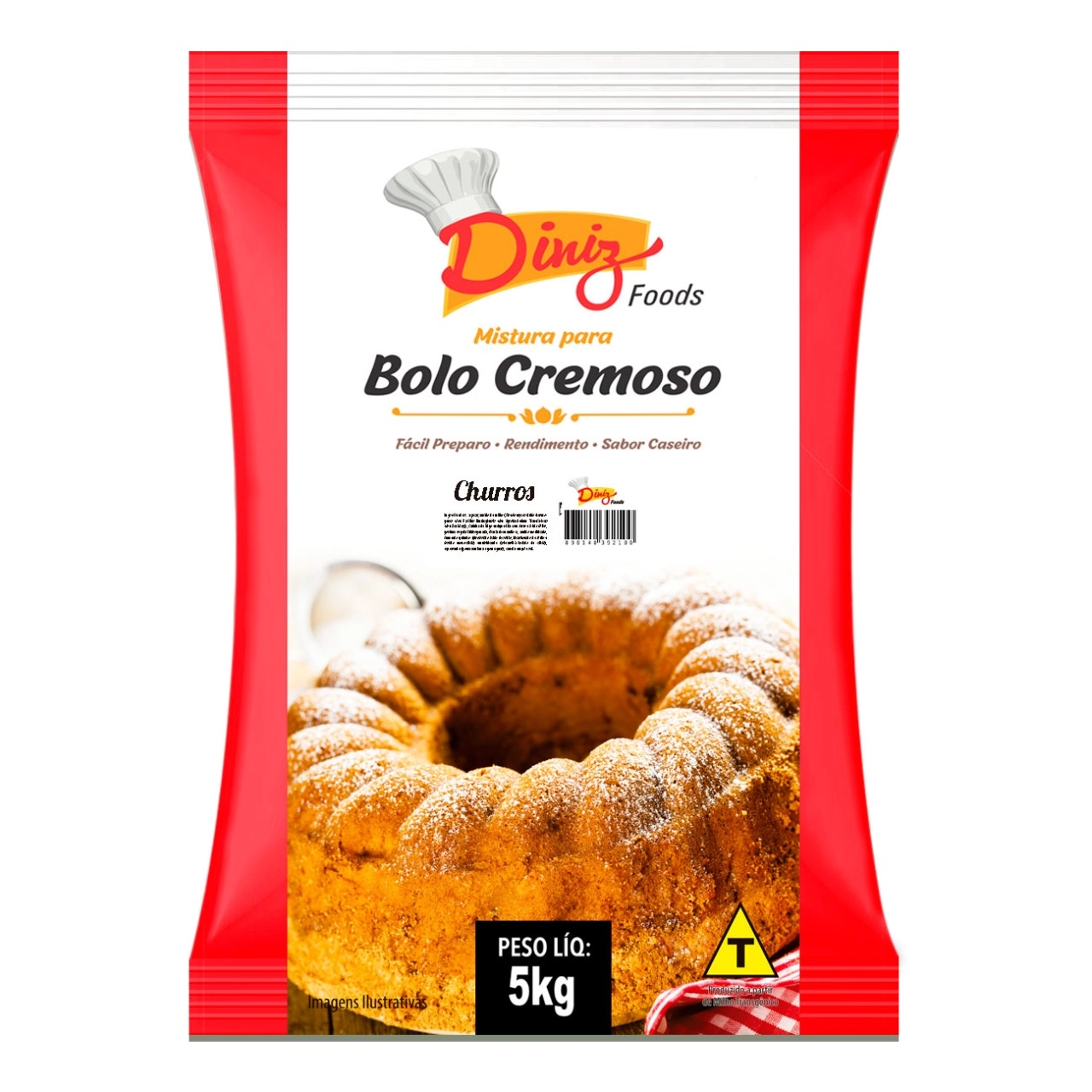 Mist Bolo Cremoso Diniz 5kg Churros