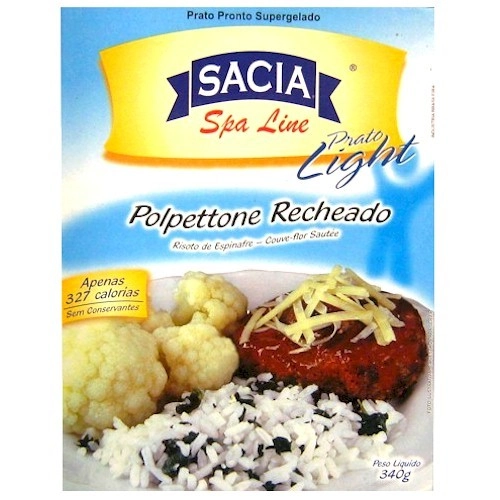 Prato Pronto Light De Polpettone Recheado Sacia 340g