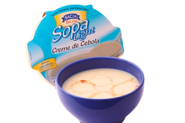 Sopa Congelada Creme De Cebola Light Sem Glúten Sacia Spa Line Pote 450g