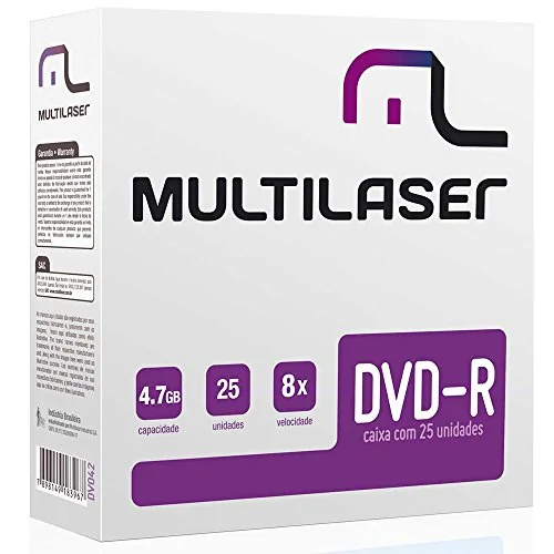 Midia Dvd R Velocidade 8x 25 Unidades Envelopes Em Caixa...