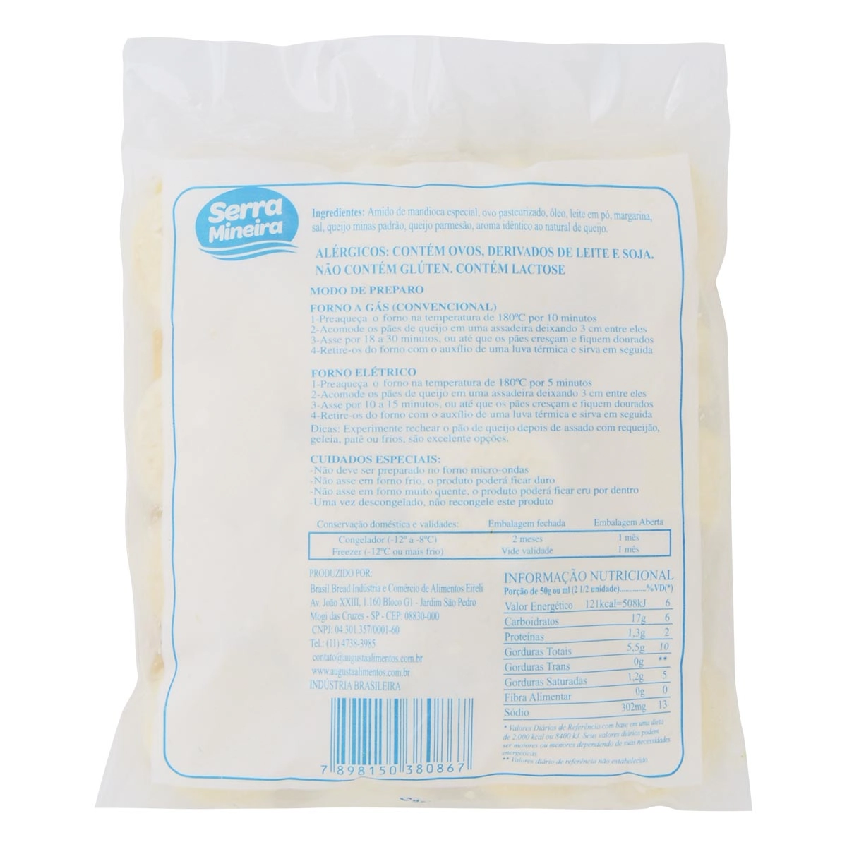 Pao Queijo Serra Mineira 400g Cong.20g