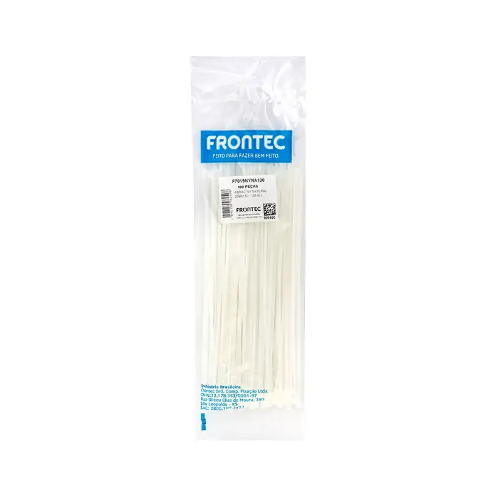 Abracadeira De Nylon 2,52x209 Natural F7019nyna Pt 100 Un