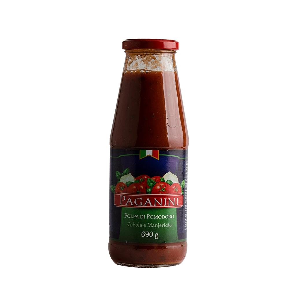 Polpa Tomate Italiana Com Manjericão Paganini 690g