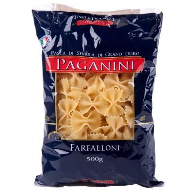 Macarrão De Sêmola Grano Duro Farfalloni Paganini Pacote 500g