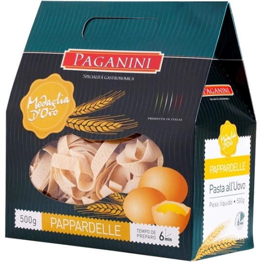 Macarrão Com Ovos Pappardelle Paganini Medaglia Doro Caixa 500g
