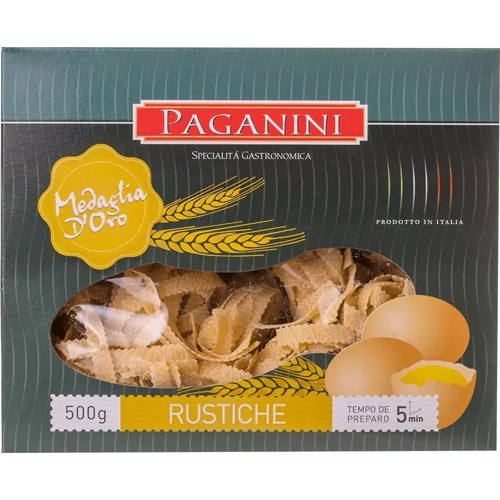 Macarrão Italiano Rustiche Com Ovos Medaglia D´Oro Paganini 500g
