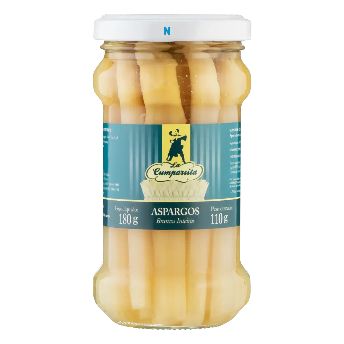 Aspargo Branco Em Conserva Inteiro La Cumparsita Vidro 110g