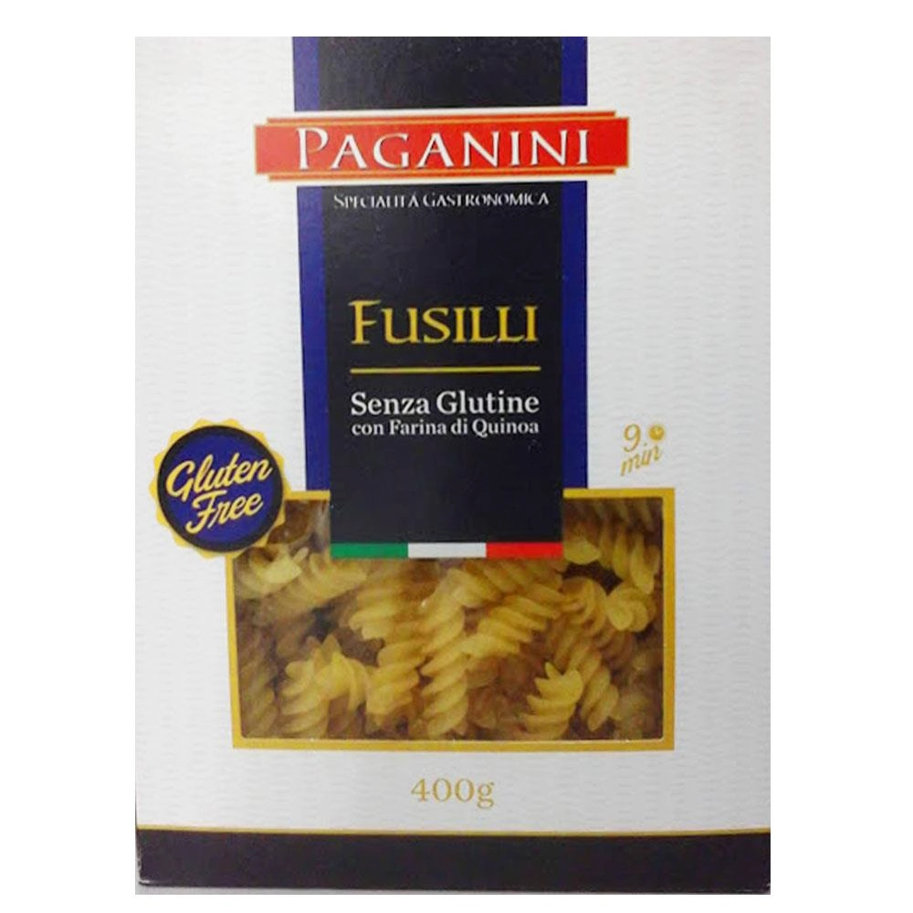 Macarrão Com Farinha De Quinoa Fusilli Sem Glúten Paganini Caixa 400g