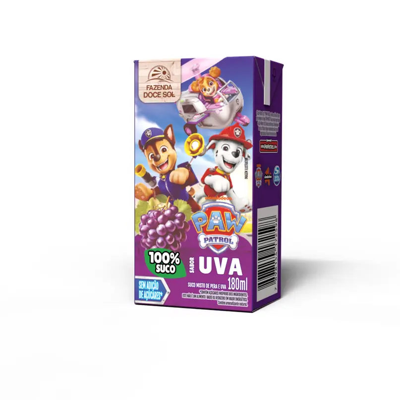 Suco Misto Patrulha Canina Pera E Uva 180ml